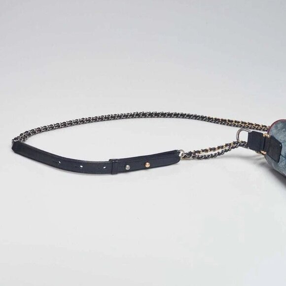 Chanel Blue Quilted Suede and Leather Medium Gabrielle Hobo Bag - Picture 10 of 11